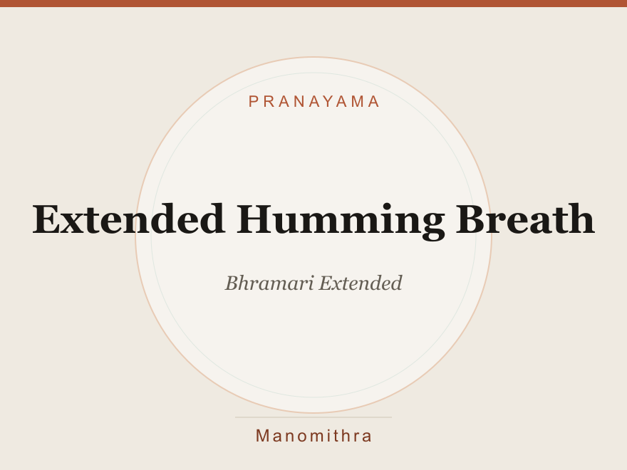Extended Humming Breath (Bhramari Extended) — illustration