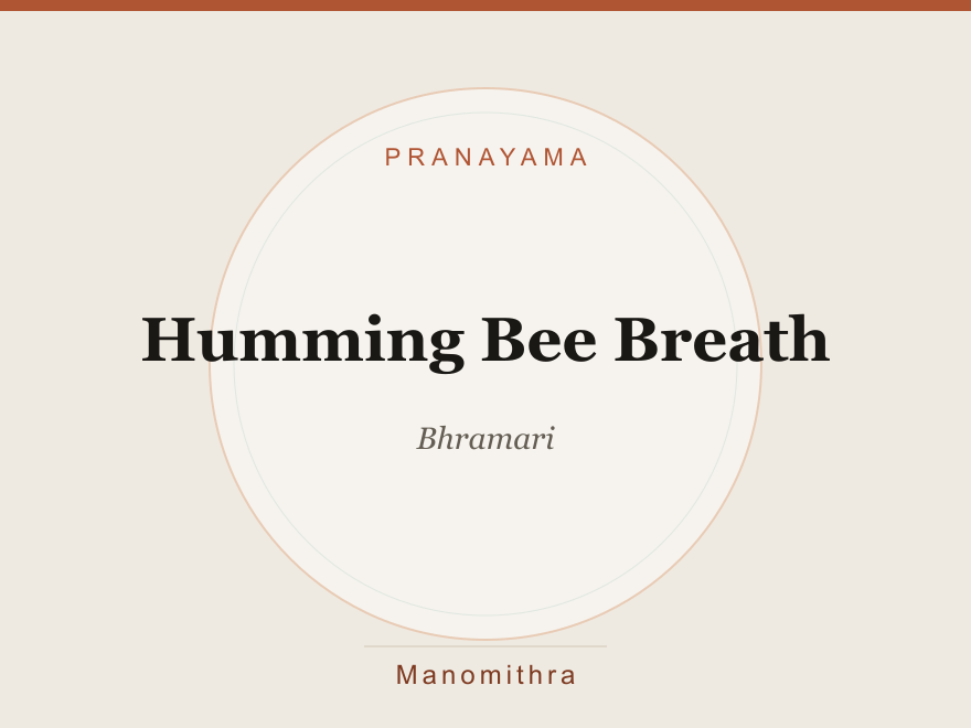 Humming Bee Breath (Bhramari) — illustration