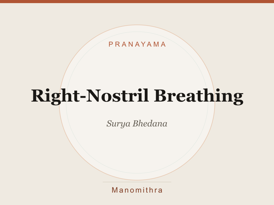 Right-Nostril Breathing (Surya Bhedana) — illustration