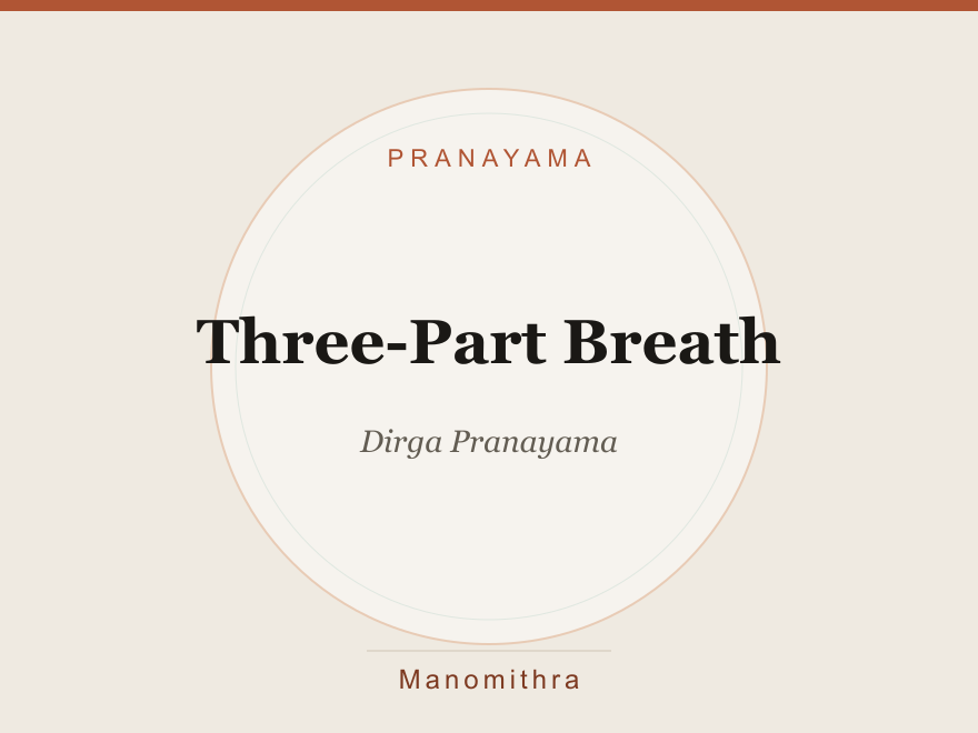 Three-Part Breath (Dirga Pranayama) — illustration